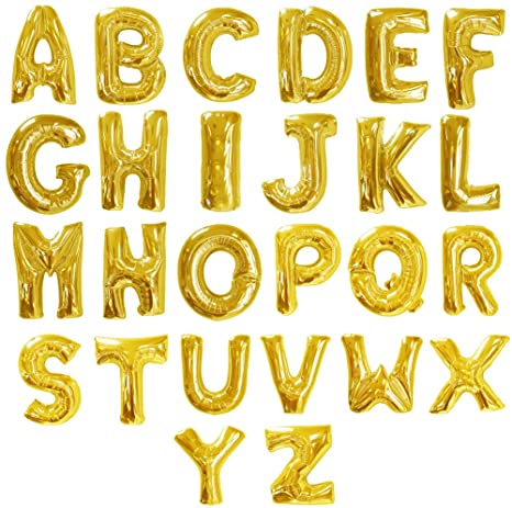 Gold foil letter