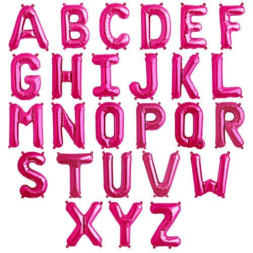 Hot pink foil letter