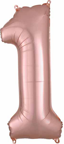 Rose Gold Foil Number