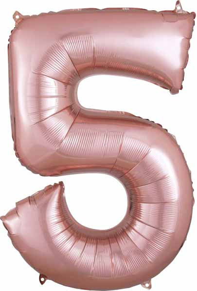 Rose Gold Foil Number