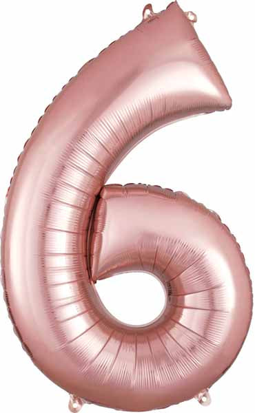 Rose Gold Foil Number