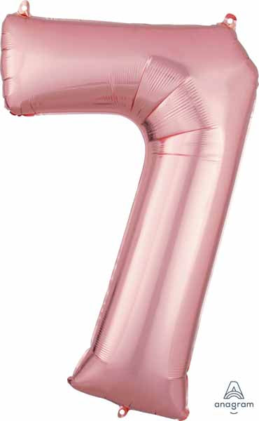 Rose Gold Foil Number