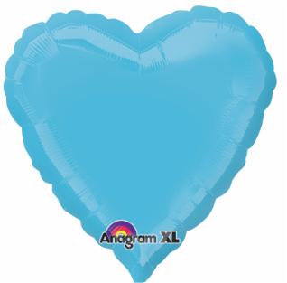 Caribbean Blue Foil Heart