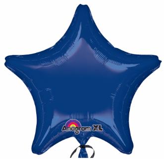 Navy Blue Foil Star