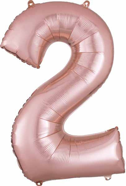 Rose Gold Foil Number