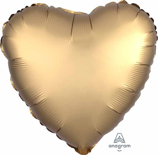 Gold Satin Luxe Foil Heart