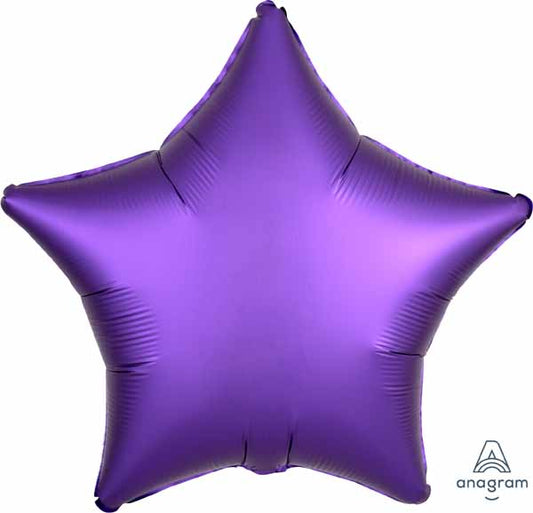 Purple Satin Foil Star