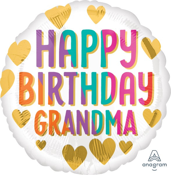 Happy Birthday Grandma Hearts