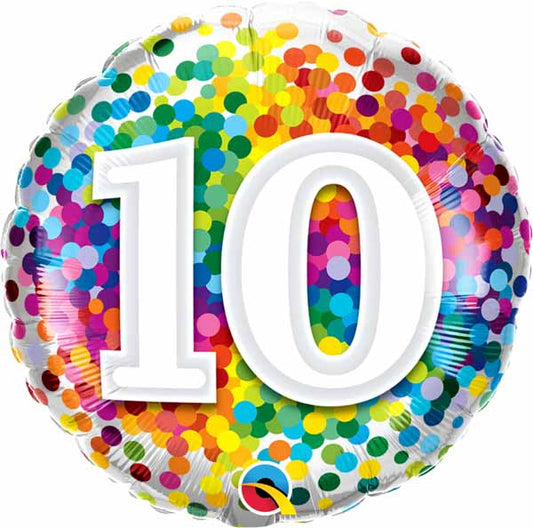 10th Rainbow Confetti