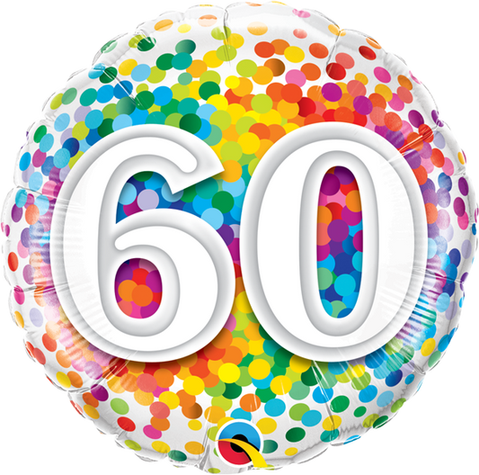 60th Rainbow Confetti